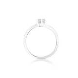 Pierścionek białe złoto z cyrkonią