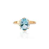 Pierścionek złoty z topazem