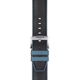 Niebieski pasek Tissot wykonany ze skóry i gumy 22 mm