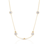 Naszyjnik złoty z cyrkoniami