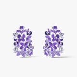 Kolczyki srebrne Kwiaty Nocy Fioletowy Bez