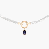 Wisiorek złoty z iolitem