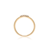 Pierścionek srebrny pozłacany z cyrkoniami