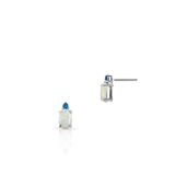 Kolczyki srebrne z opalami i cyrkoniami