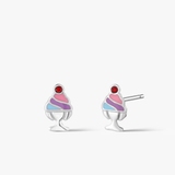 Kolczyki srebrne z emalią