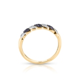 Pierścionek złoty z diamentami i tanzanitami