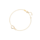 Bransoletka złota z motywem serca i nieskończoności