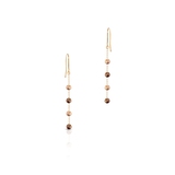 Kolczyki złote z kolorowymi cyrkoniami