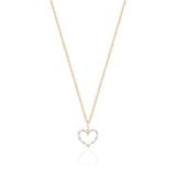 Wisiorek złoty serce z cyrkoniami