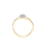 Pierścionek złoty bicolor z brylantami