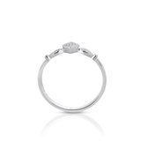 Pierścionek białe złoto z diamentami