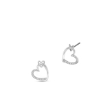 Kolczyki srebrne dwa serca