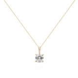 Wisiorek złoty z cyrkonią