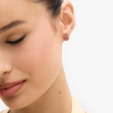 Kolczyki srebrne z różowymi topazami Szekspirowska