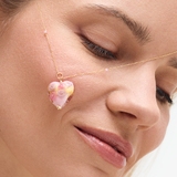 Naszyjnik złoty z sercem Murano