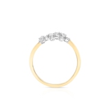 Pierścionek złoty bicolor z brylantami