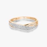 Pierścionek złoty z diamentami