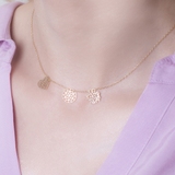 Naszyjnik srebrny pozłacany celebrytka