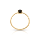 Pierścionek srebrny z czarną cyrkonią