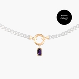 Wisiorek złoty z ametystem