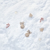 Kolczyki złote choinki z cyrkoniami Holy