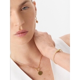 Naszyjnik srebrny pozłacany paper clip