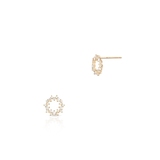 Kolczyki złote kółka z cyrkoniami