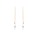 Kolczyki złote z niebieskim apatytem Saint Tropez