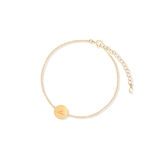 Bransoletka srebrna pozłacana z napisem Love