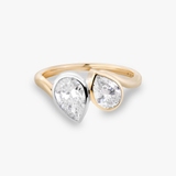 Pierścionek złoty z diamentami Nuova