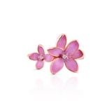 Pierścionek srebrny Kwiaty Nocy Różowy Bez