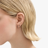 Kolczyki złote z czarnymi szafirami