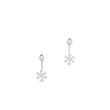 Kolczyki srebrne z motywem śnieżynki