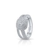 Pierścionek białe złoto z brylantami