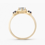 Pierścionek złoty Kwiaty Nocy Borówka