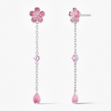 Kolczyki srebrne Kwiaty Nocy Wiśnia