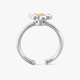 Pierścionek srebrny ze stokrotką