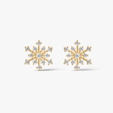 Kolczyki złote śnieżynki