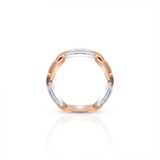 Pierścionek złoty bicolor z brylantami