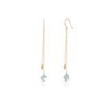 Kolczyki złote z niebieskim apatytem Saint Tropez