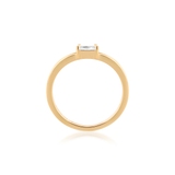 Pierścionek srebrny pozłacany z cyrkonią