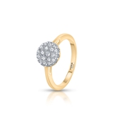 Pierścionek złoty z brylantami