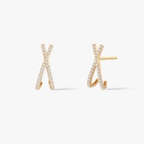 Kolczyki złote z cyrkoniami