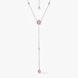 Naszyjnik srebrny Kwiaty Nocy Wiśnia