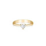 Pierścionek złoty z diamentowym sercem RECARLO