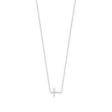 Naszyjnik srebrny krzyżyk z cyrkoniami