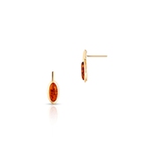 Kolczyki złote z bursztynem