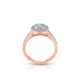 Pierścionek złoty z brylantami