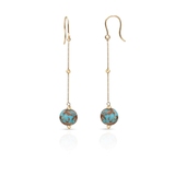 Kolczyki złote ze szkłem Murano