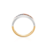 Pierścionek złoty z szafirami